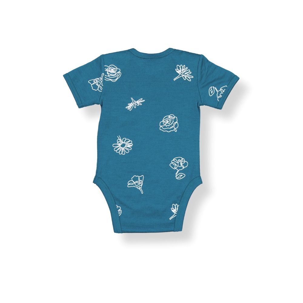 LITTLE FLOCK OF HORRORS ezra bodysuit jade wild flower
