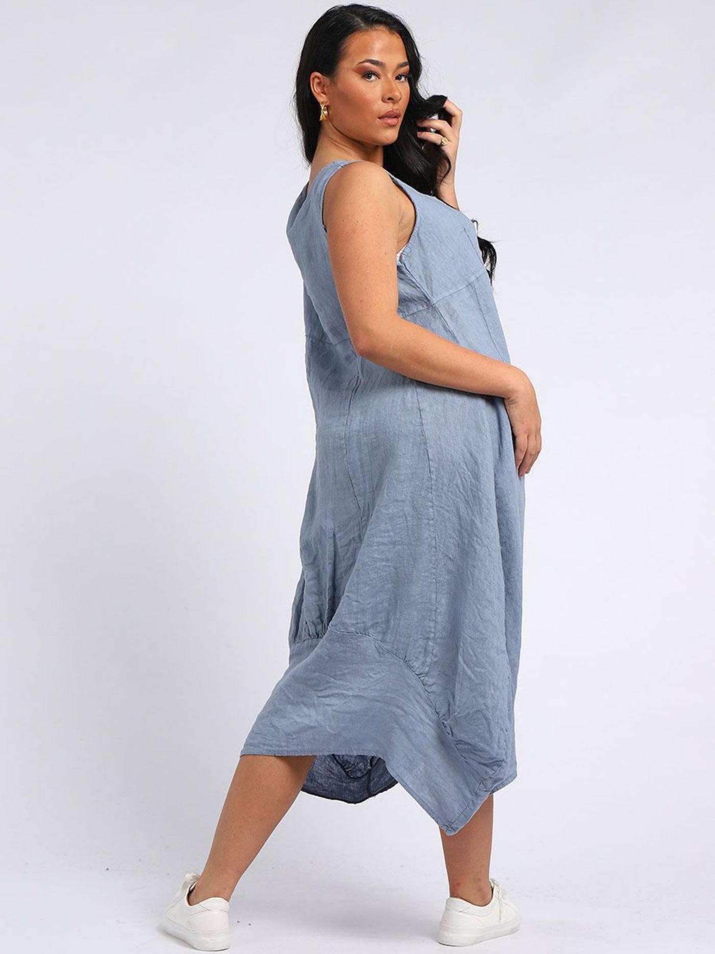 GABRIELLA  Linen Dress DENIM