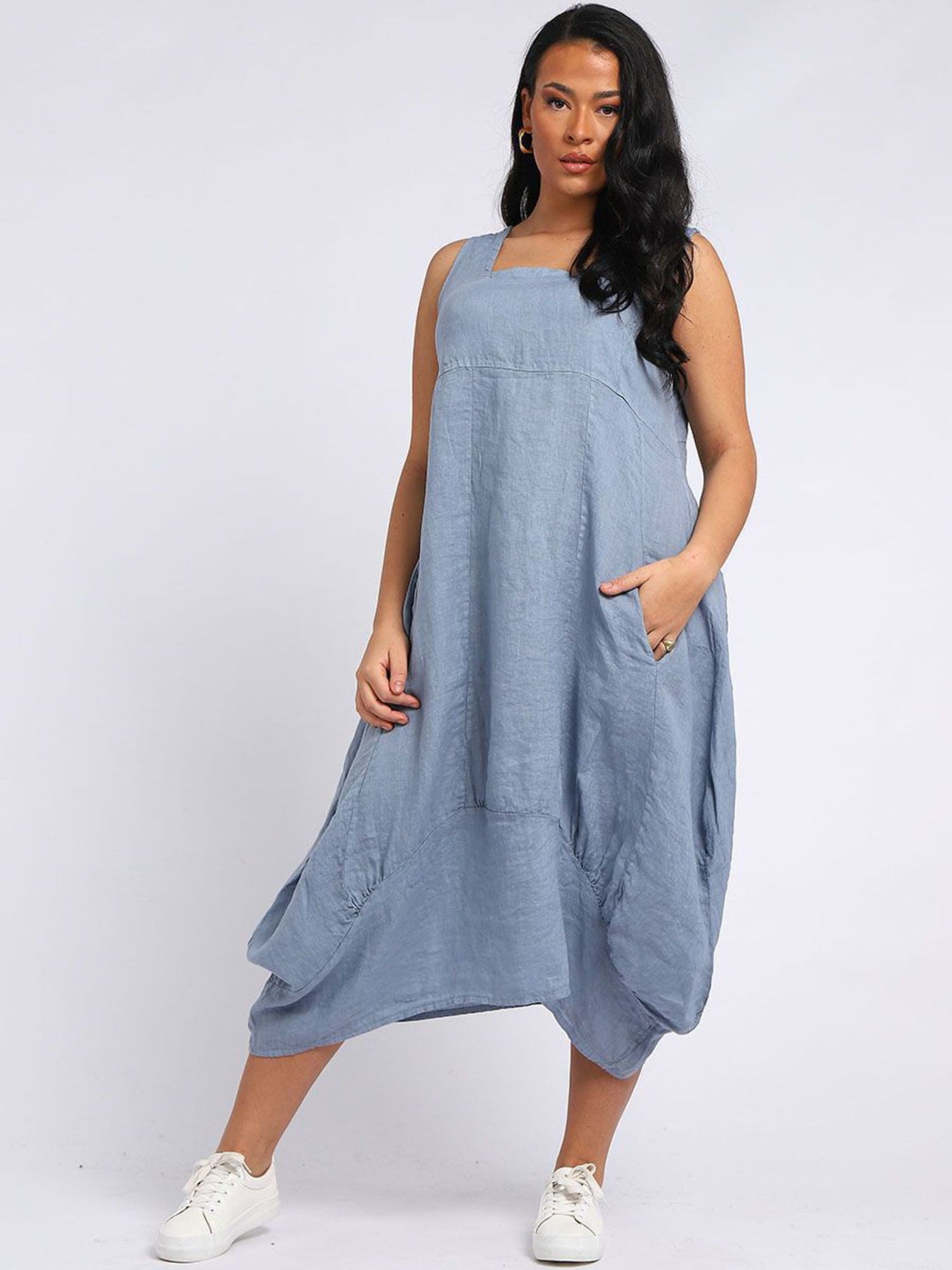 GABRIELLA  Linen Dress DENIM