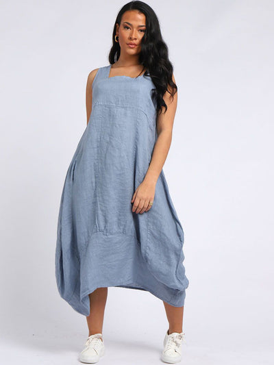 GABRIELLA  Linen Dress DENIM