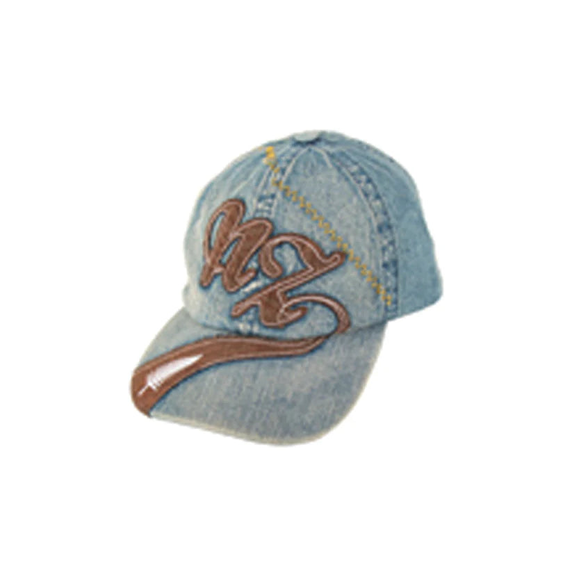 Cap NZ DENIM BROWN APPLIQUE