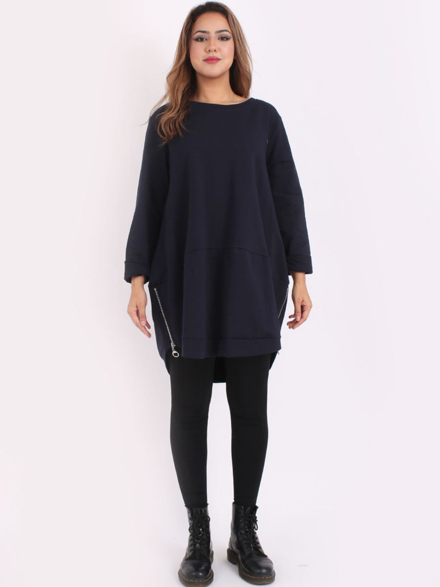 Harper Zip Sweater NAVY