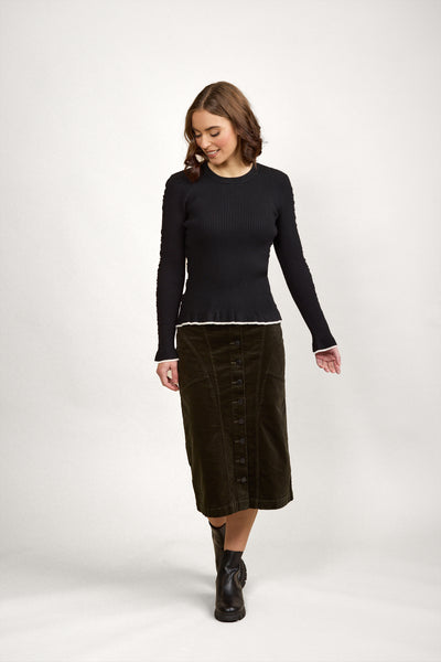 Knewe  LUXE SWEATER BLACK/White