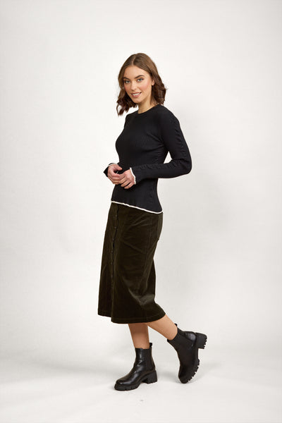 Knewe  LUXE SWEATER BLACK/White