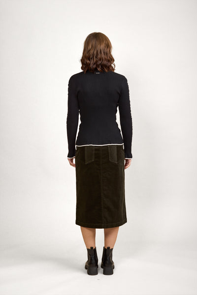Knewe  LUXE SWEATER BLACK/White