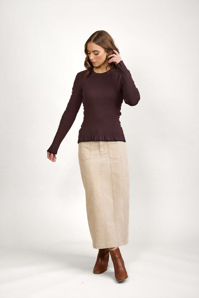 Knewe  LUXE SWEATER chocolate/Brown