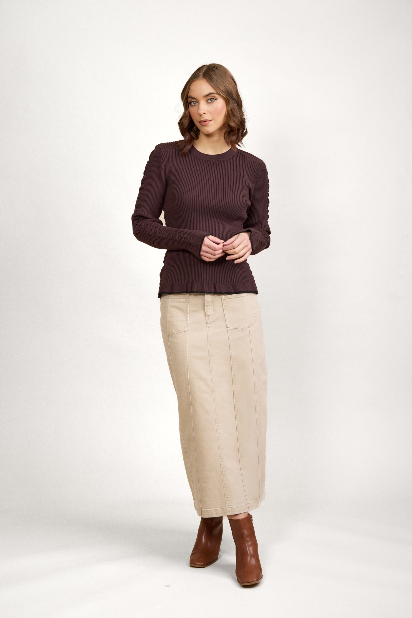 Knewe  LUXE SWEATER chocolate/Brown