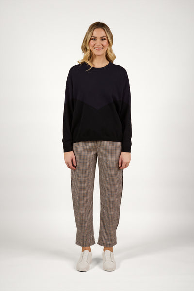 Knewe Tanner Sweater  ink/black