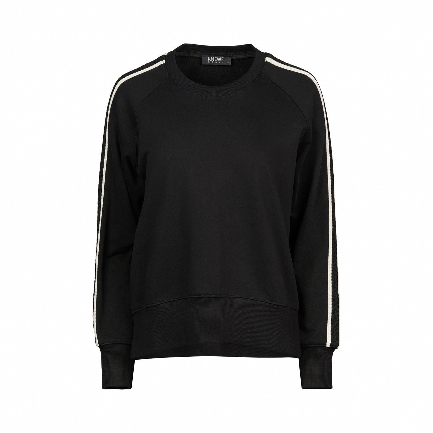 Knewe  Rebel Jumper BLACK with white sleeve stripe