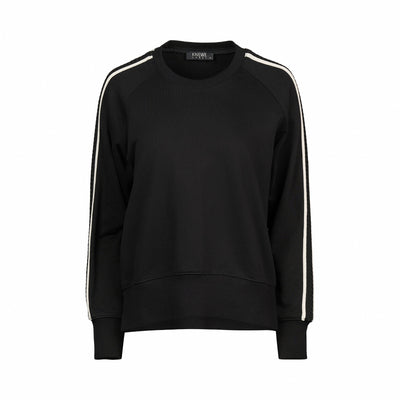 Knewe  Rebel Jumper BLACK with white sleeve stripe