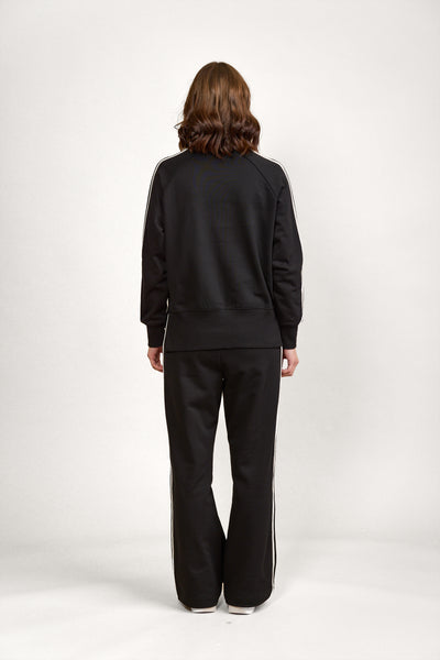 Knewe  Rebel Jumper BLACK with white sleeve stripe