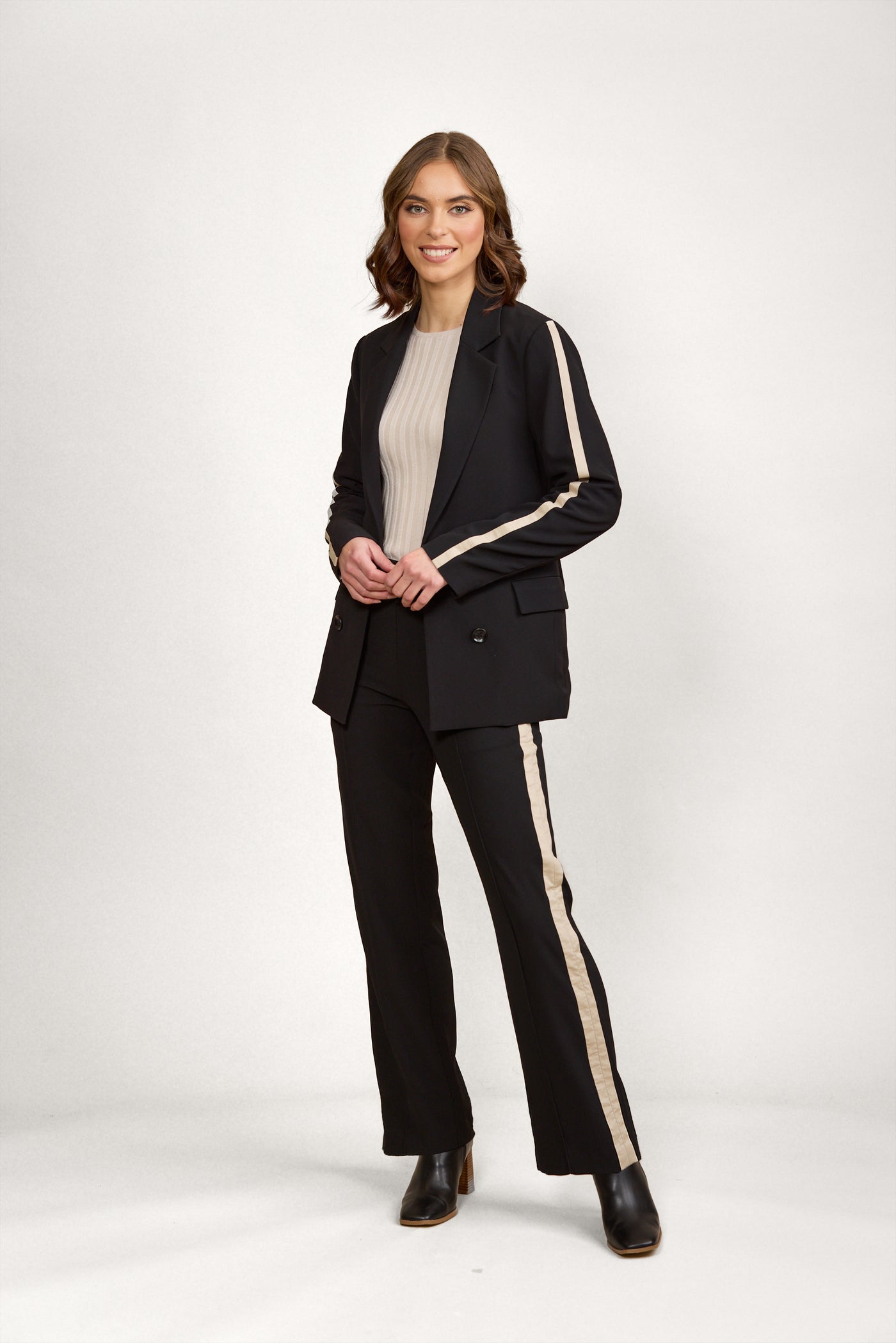 Knewe  BOWIE PANT Black/Oat