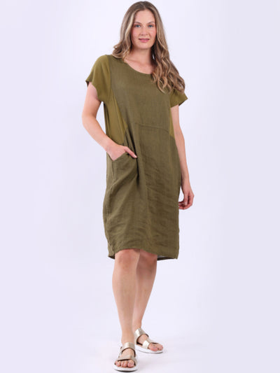 Fleur Linen Dress OLIVE