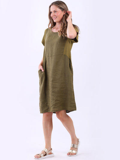 Fleur Linen Dress OLIVE