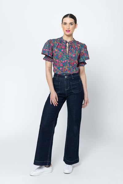 LEILA & LUCA HONEY BLOUSE SS Garden Dream