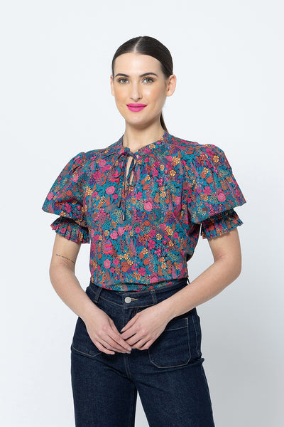 LEILA & LUCA HONEY BLOUSE SS Garden Dream