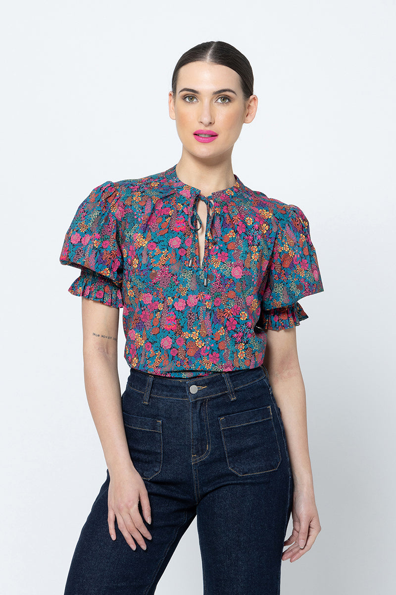 LEILA & LUCA HONEY BLOUSE SS Garden Dream