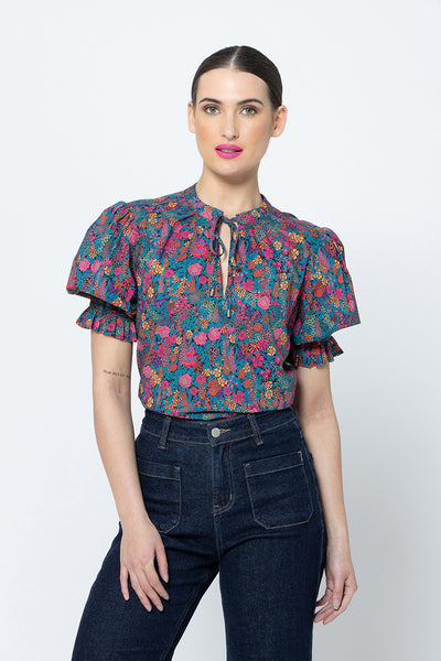 LEILA & LUCA HONEY BLOUSE SS Garden Dream