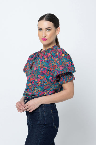 LEILA & LUCA HONEY BLOUSE SS Garden Dream
