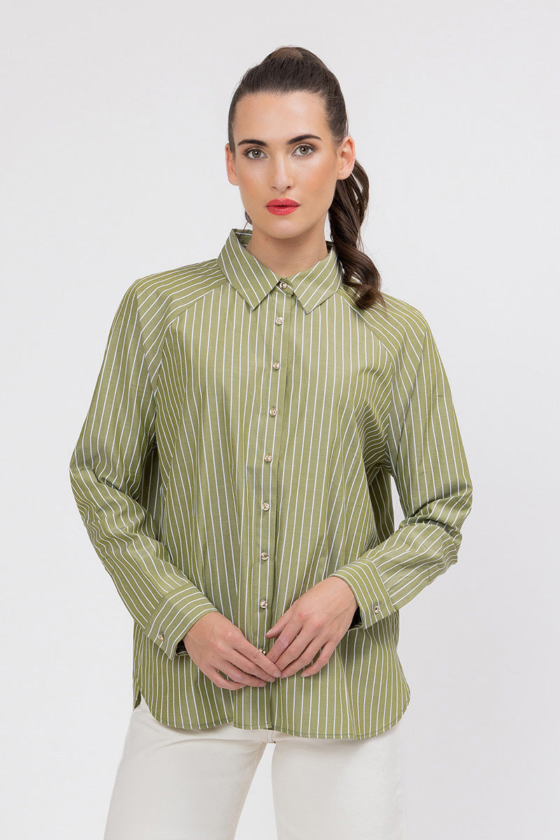 LELIA & LUCA  URBAN SHIRT OLIVE