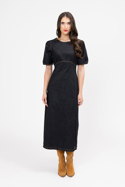 LEILA & LUCA MAYA DRESS WASHED BLACK