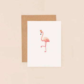 EmKo Gift Cards Louise Mulgrew Flamingo With Crown