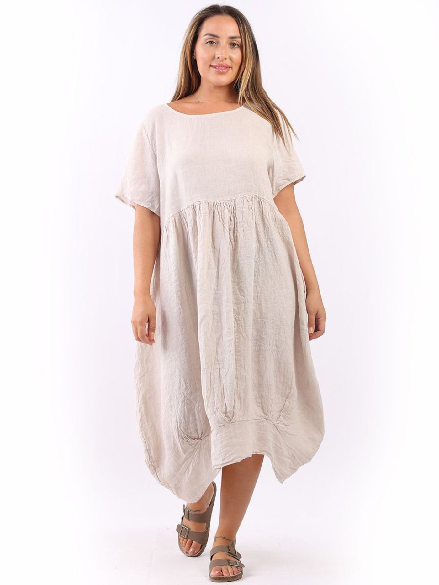 MILA Linen Dress BEIGE