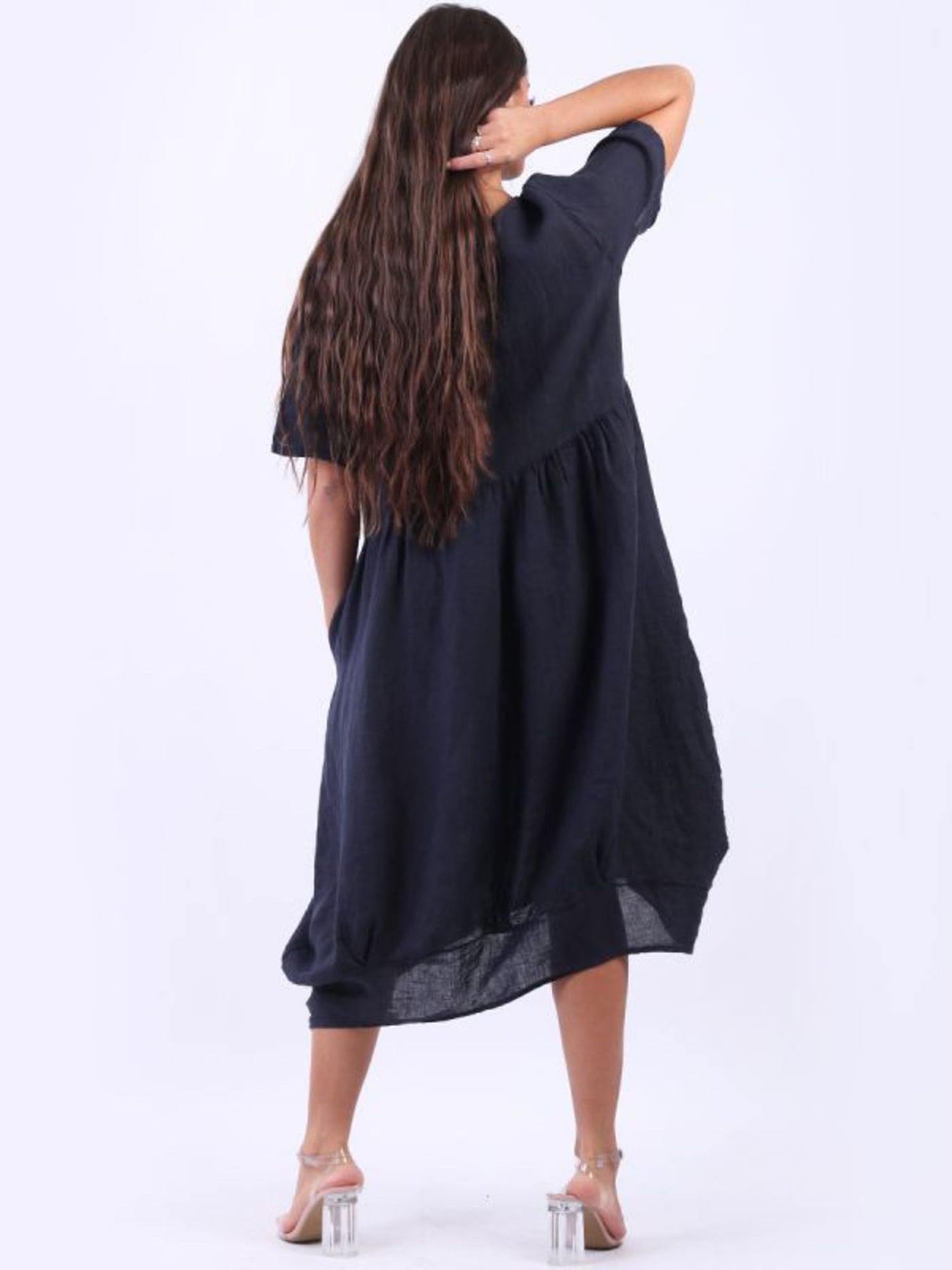 MILA Linen Dress NAVY