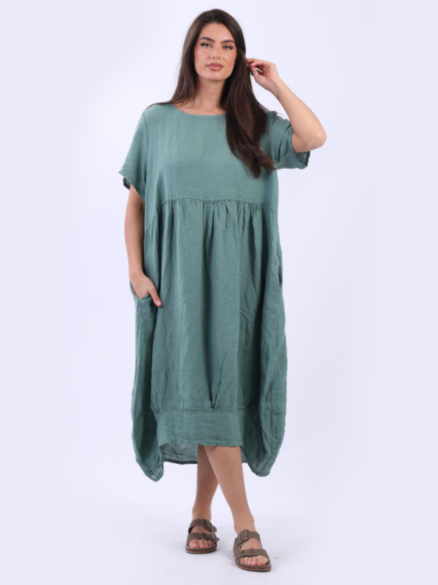 MILA Linen Dress SAGE