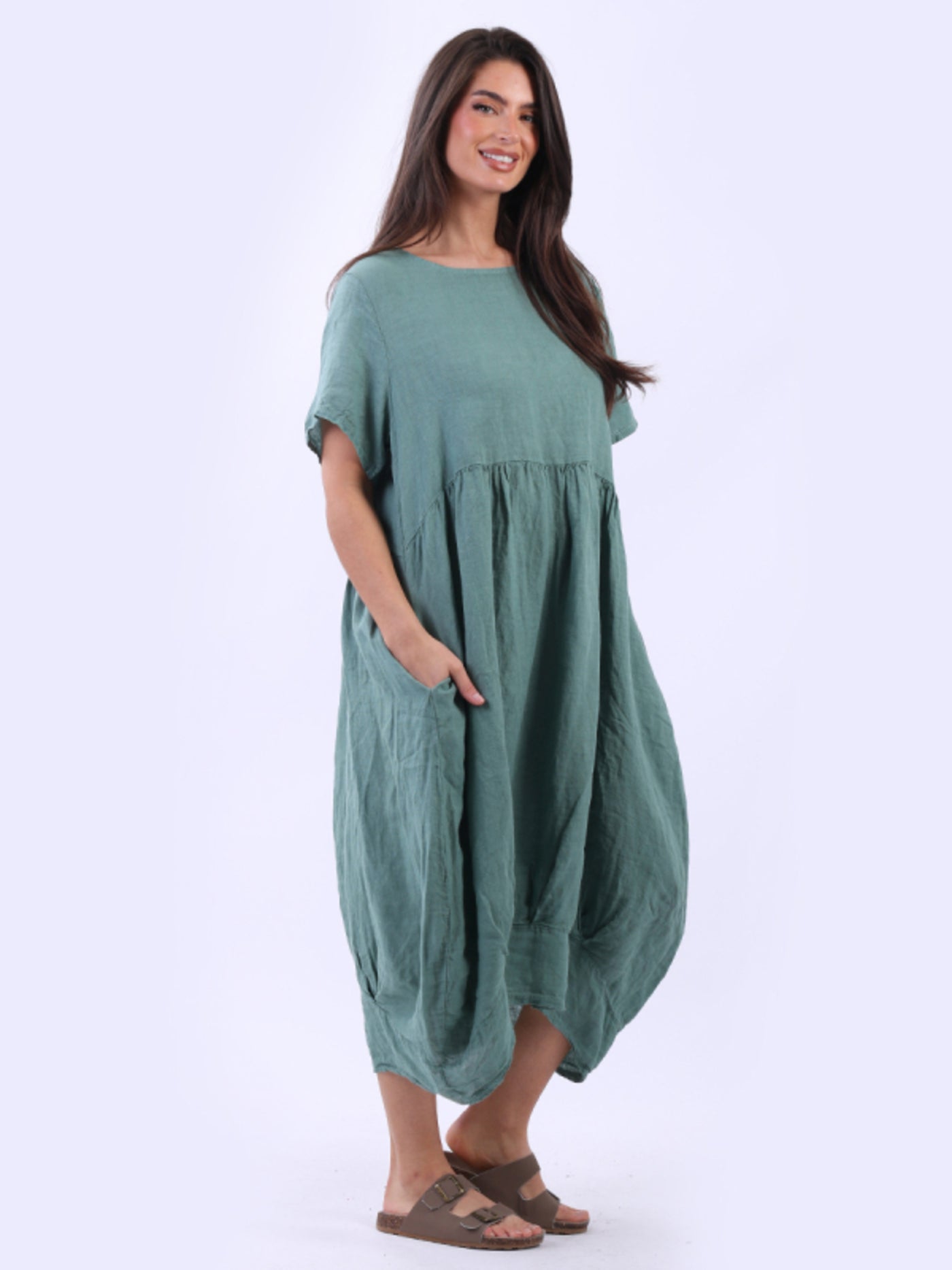 MILA Linen Dress SAGE