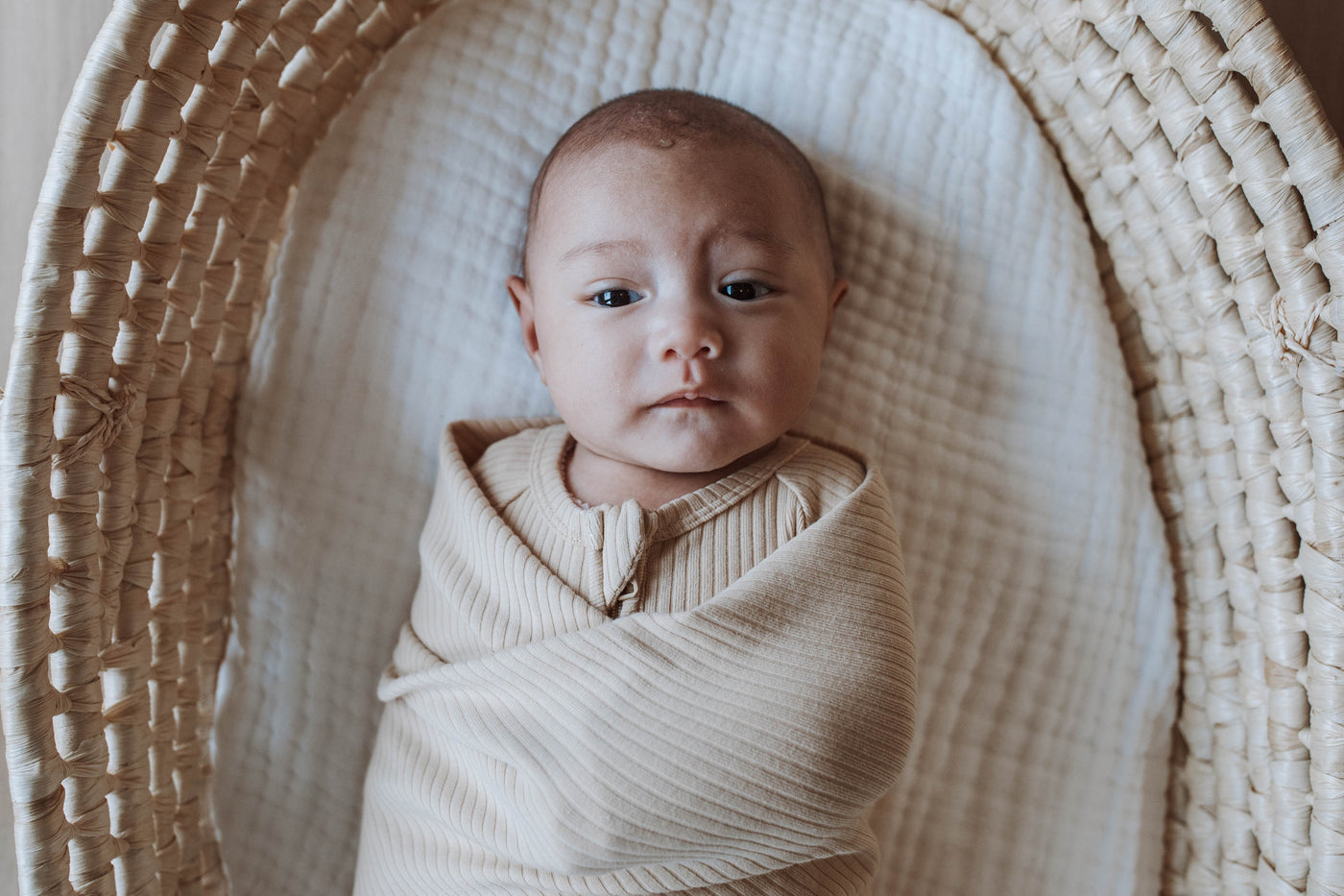 Buck & Baa swaddle wrap BISCUIT