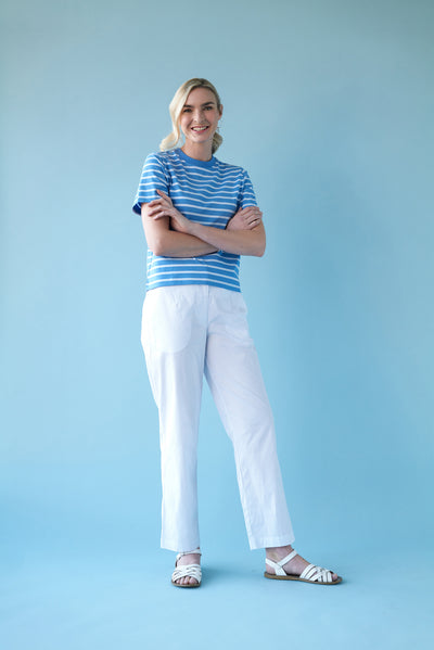 Charlie Jane HEATHCOTE TEE chambray white