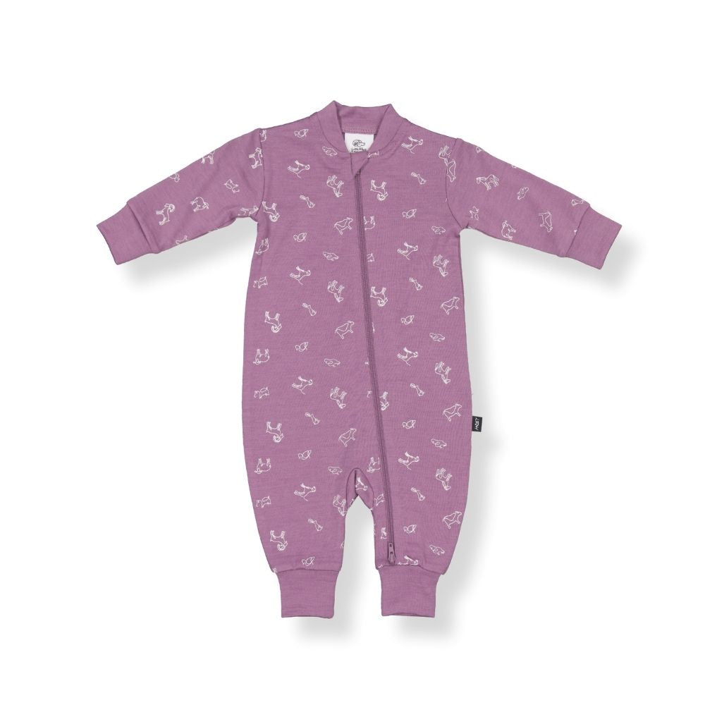 LITTLE FLOCK OF HORRORS remy all in one mauve animal