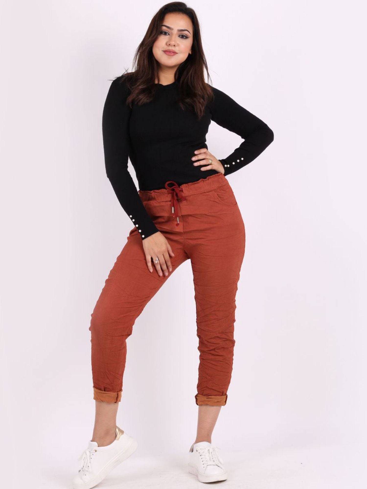 Riley Trousers RUST – The Black Sheep Boutique