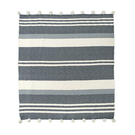 Throw stripe Pom Pom