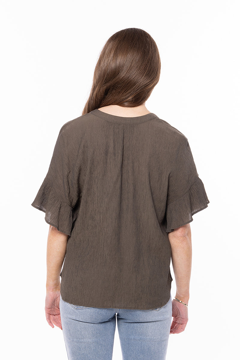 Seeking Lola  Riverstone Shirt Khaki Texture