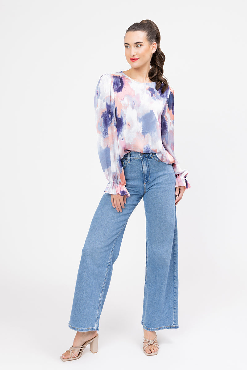SEEKING LOLA patti top lilac smudge