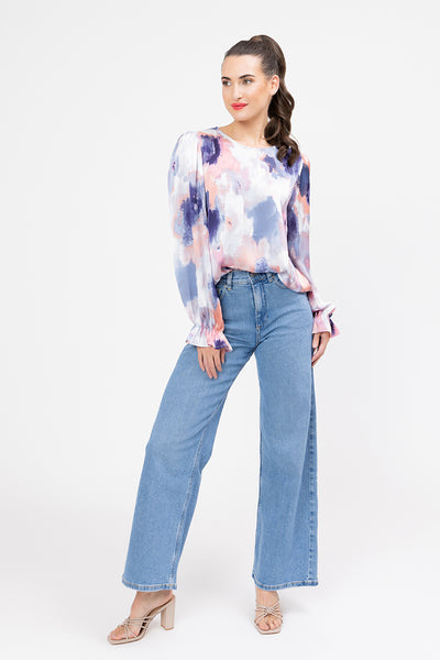 SEEKING LOLA patti top lilac smudge
