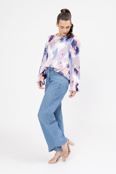 SEEKING LOLA patti top lilac smudge