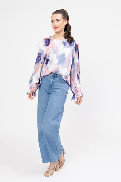 SEEKING LOLA patti top lilac smudge