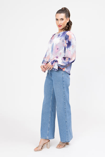 SEEKING LOLA patti top lilac smudge