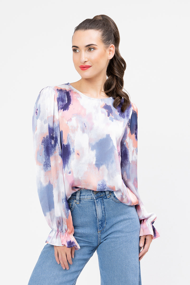 SEEKING LOLA patti top lilac smudge