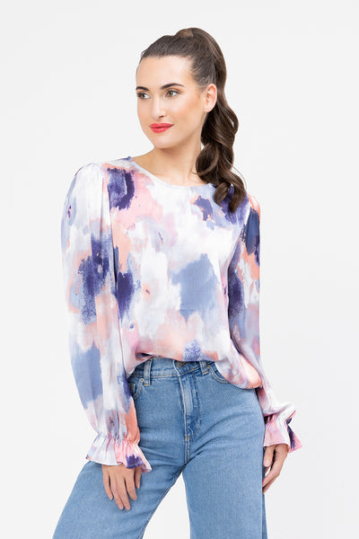 SEEKING LOLA patti top lilac smudge