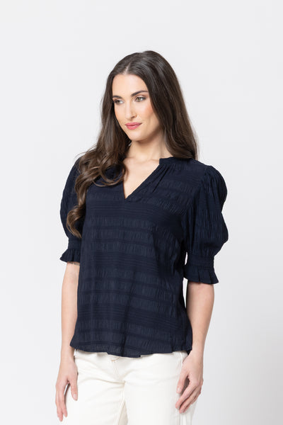 SEEKING LOLA butterfly top NAVY