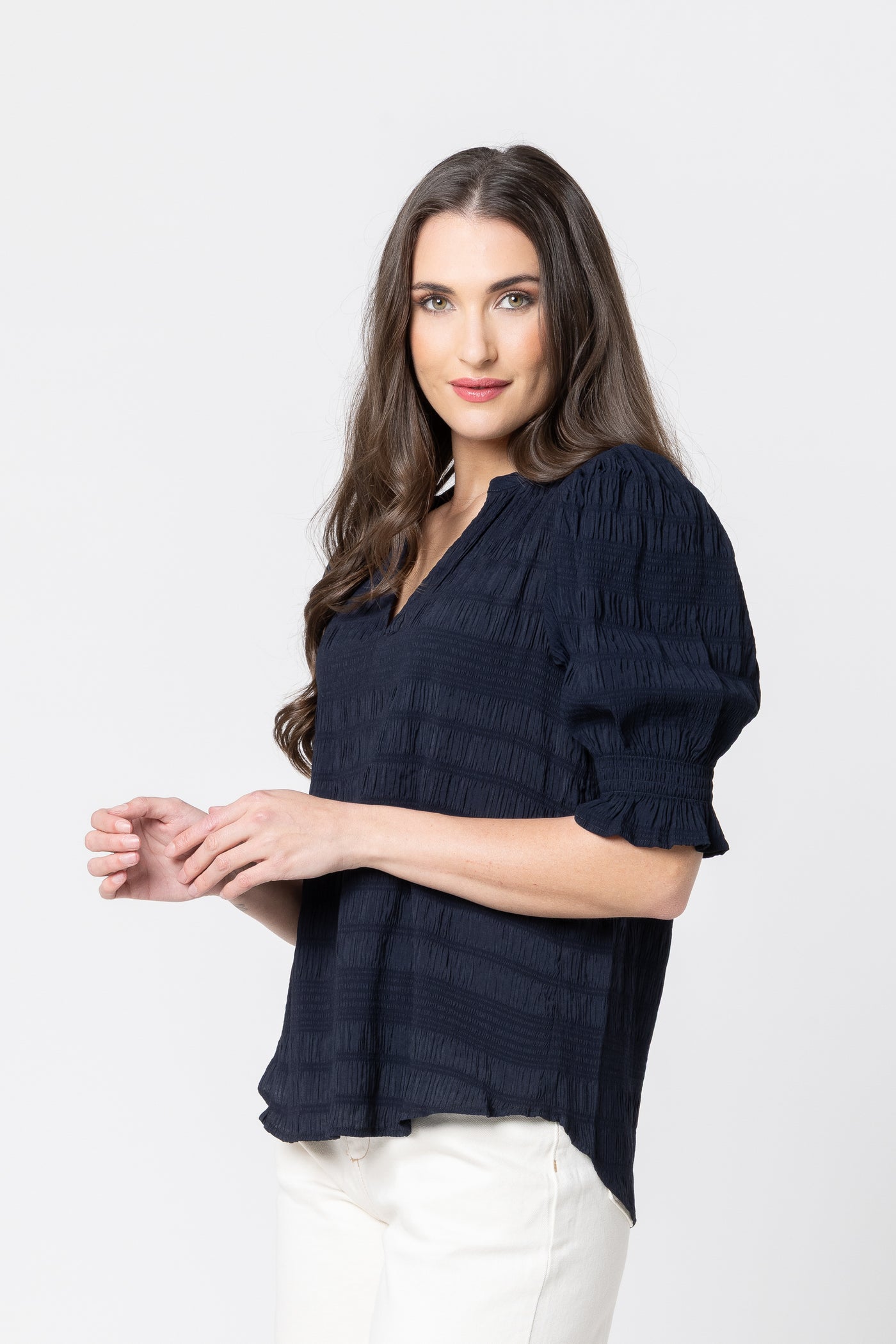 SEEKING LOLA butterfly top NAVY