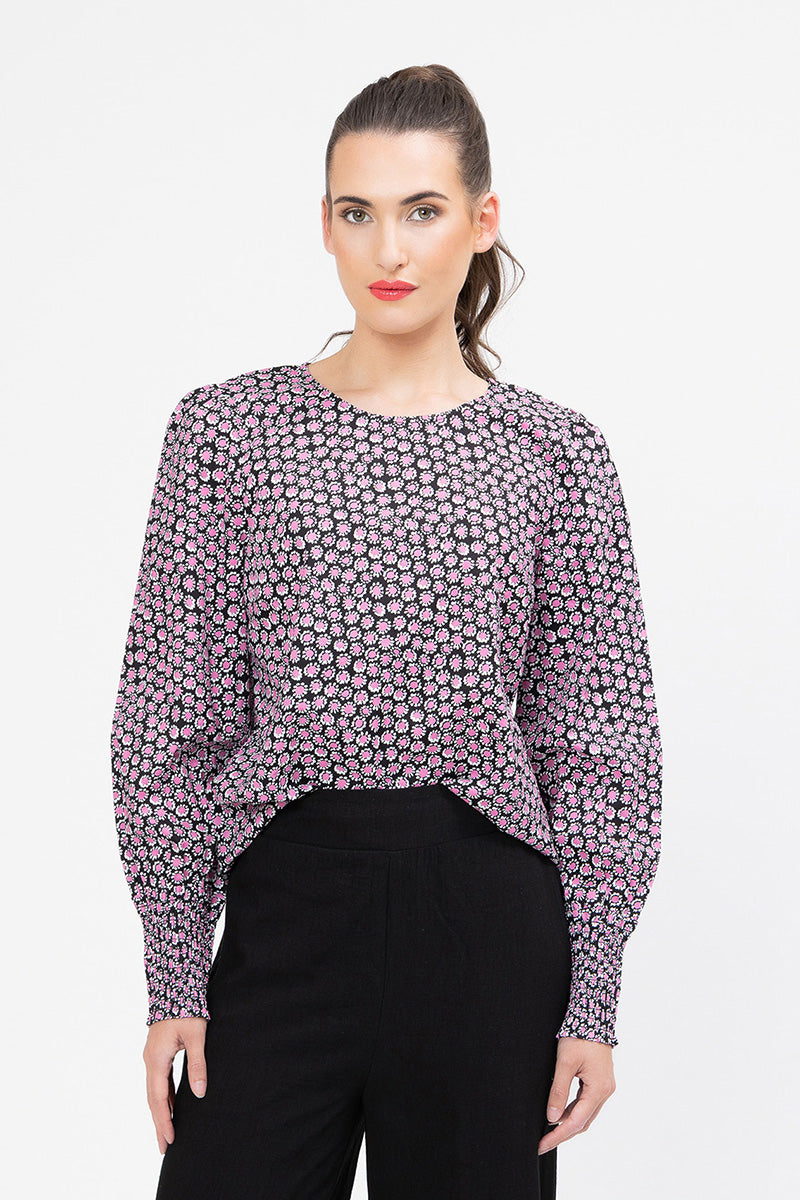 SEEKING LOLA CHARLIE TOP PINK DAISY