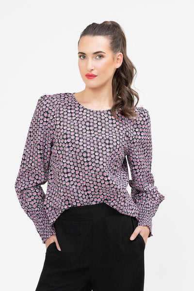 SEEKING LOLA CHARLIE TOP PINK DAISY