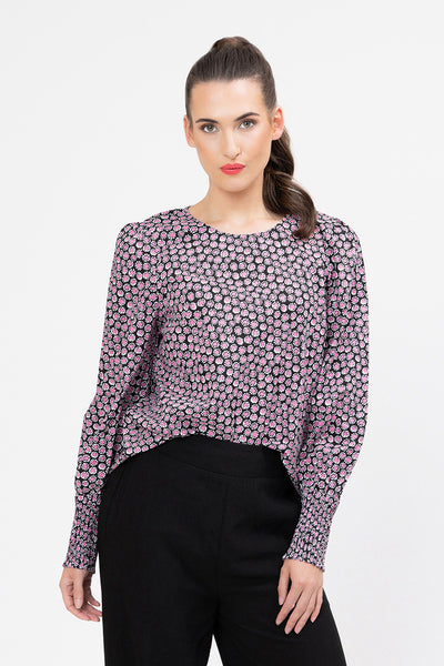 SEEKING LOLA CHARLIE TOP PINK DAISY