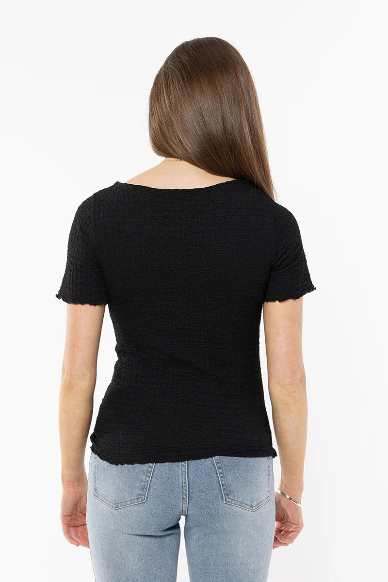 Seeking Lola  Maisie Top Black