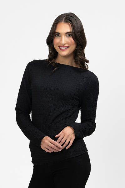 SEEKING LOLA LS MASIE TOP BLACK